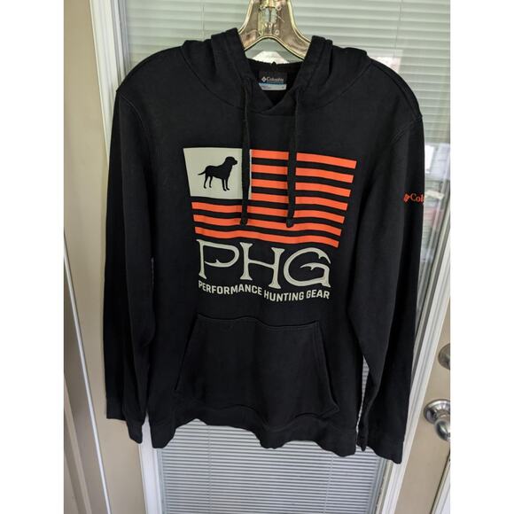 Columbia PHG Hunt Star Hoodie Sweatshirt Black Hunting Dog Men’s S MSRP $55 - Picture 2 of 11
